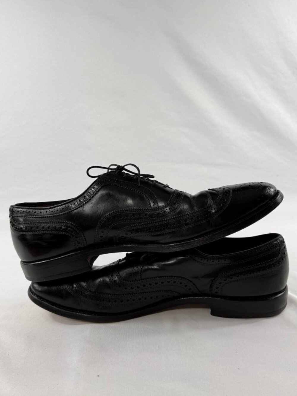 Allen Edmonds McAllister Black Wingtip Dress Shoes Mens 13 B Narrow USA